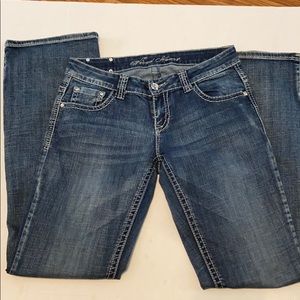 Wired Heart flare jeans with rhinestones